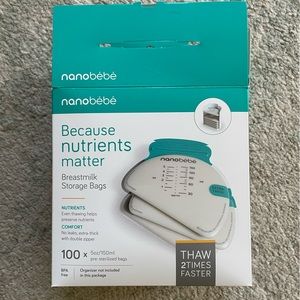 Nanobebe breast milk storage bags x60